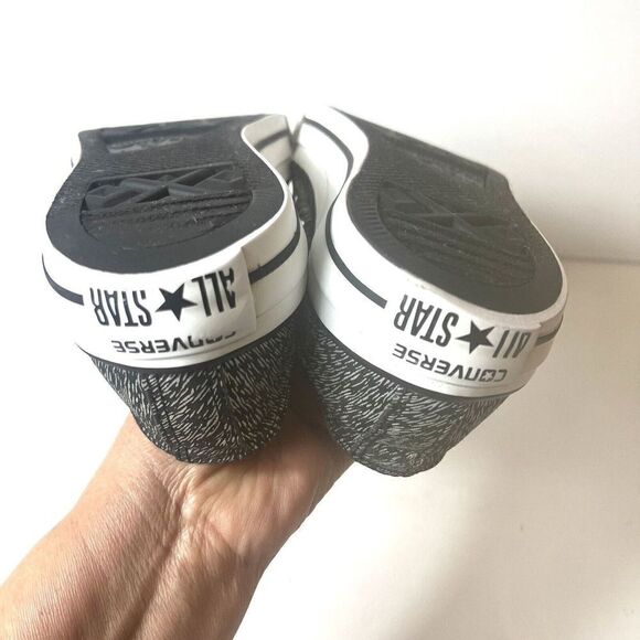 Converse All Star Low Top Women's Sz 8 Black/White Glow in the Dark Canvas Shoes - Picture 8 of 12